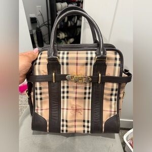 Designer Checkered Leather Men's Bag